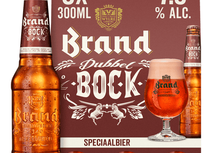 Brand Dubbelbock bier fles