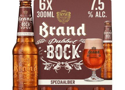 Brand Dubbelbock bier fles