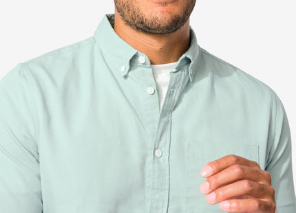 men's shirt with linen green