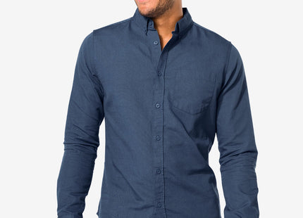 men's shirt with linen blue