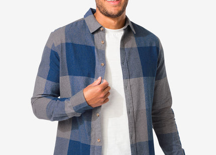 men's shirt checks blue