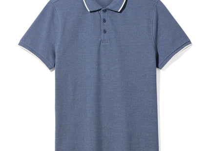 men's polo pique blue