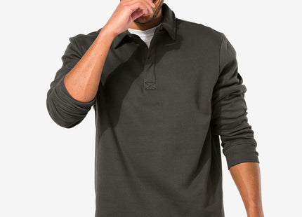 men's sweat polo blue