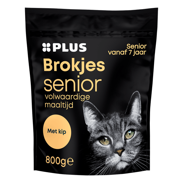 Premium kattenbrokjes senior kip