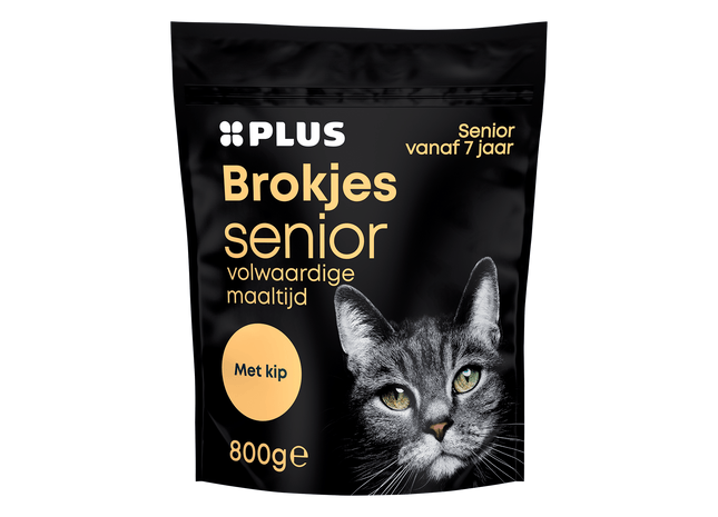 Premium kattenbrokjes senior kip