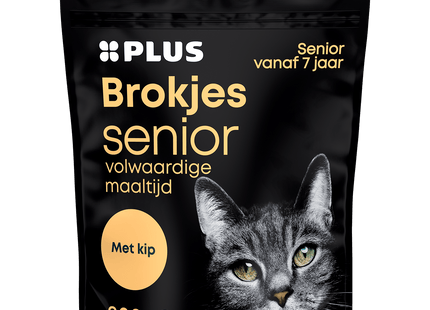 Premium kattenbrokjes senior kip