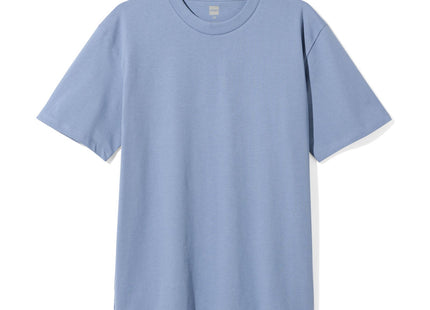 heren T-shirt  middenblauw