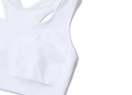 seamless sports top medium support white