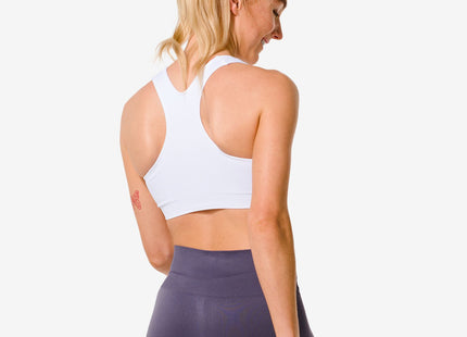 seamless sports top medium support white