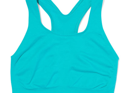 seamless sports top medium support turquoise