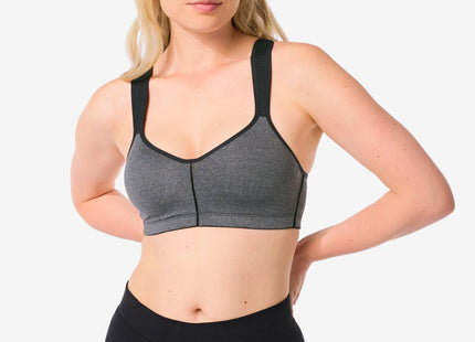 preformed sports bra medium support gray melange