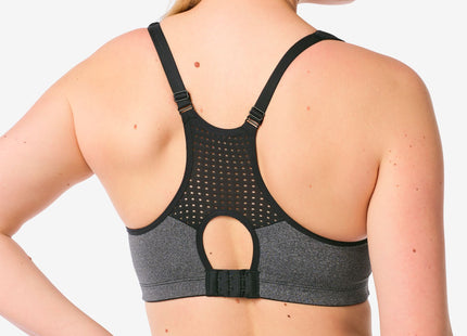 preformed sports bra medium support gray melange