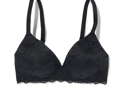 padded bra with lace without underwire black