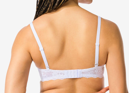 padded bra with lace without underwire white