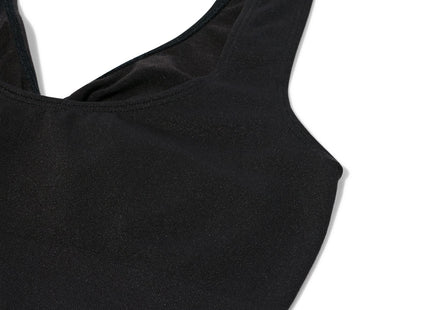 non-preformed top without underwire black