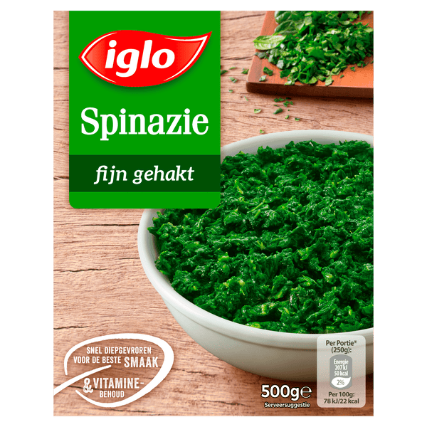 Iglo finely chopped spinach