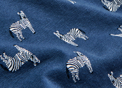 teenage boxer shorts stretch cotton zebra blue