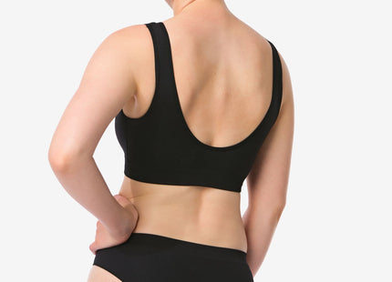 ladies hipster rib seamless black