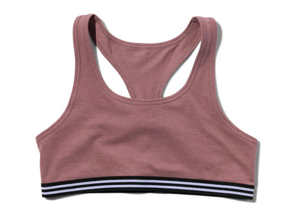 teen crop top stretch cotton mauve