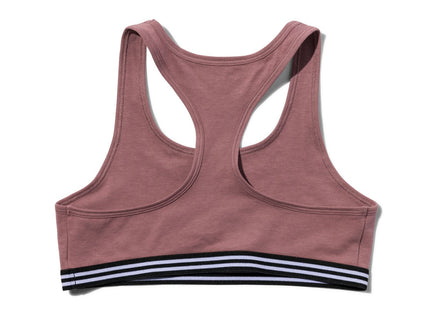 teen crop top stretch cotton mauve