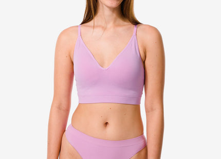 seamless ladies brazilian rib pink