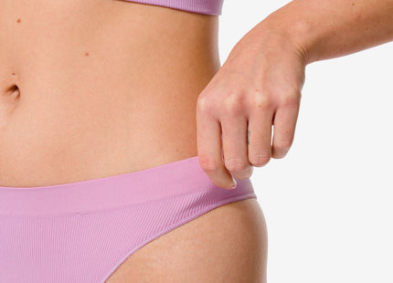 seamless ladies brazilian rib pink