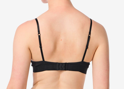 women's thong cotton everyday black