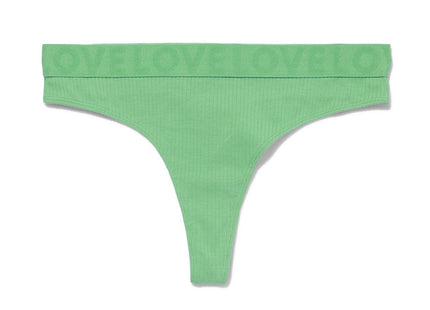 women's thong cotton everyday green