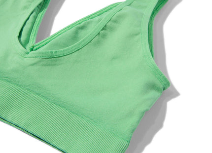 preformed top without underwire seamless green