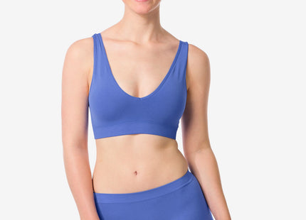 women's shorts rib seamless cobalt blue