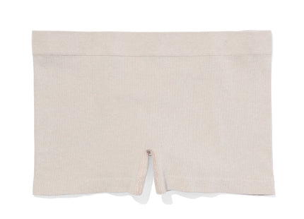 seamless women's shorts rib beige