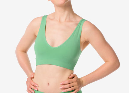 women's shorts rib seamless green