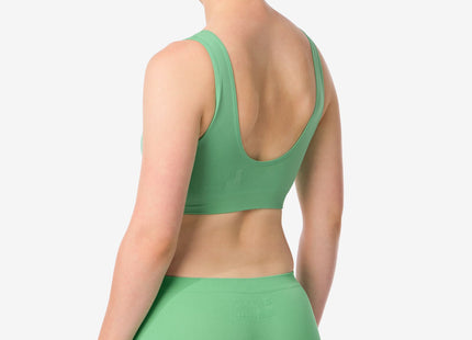 women's shorts rib seamless green