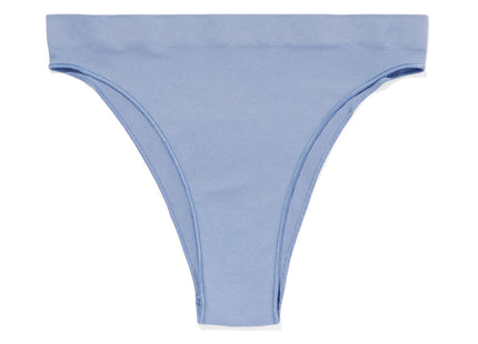 seamless ladies brazilian rib blue