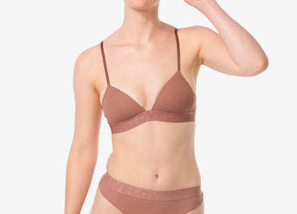 women's thong cotton everyday light brown