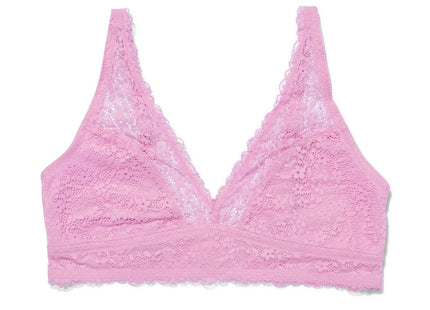 bralette met kant fluor roze