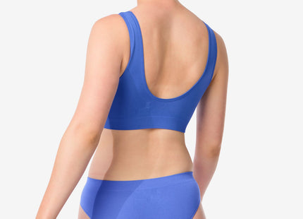 ladies hipster rib seamless cobalt blue