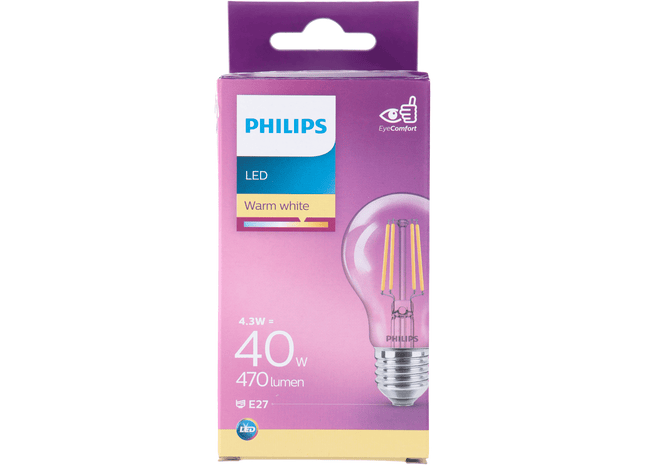Philips LED-Glühbirne 40W E27-Box
