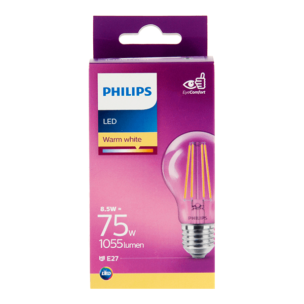 Philips LED filament bulb 75W E27 box  Dutchshopper