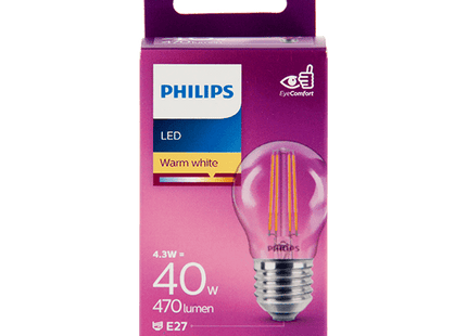 Philips LED filament ball 40W E27 box