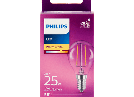 Philips LED filament ball 25W E14 box