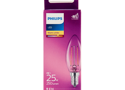 Philips LED filament candle 25W E14 box