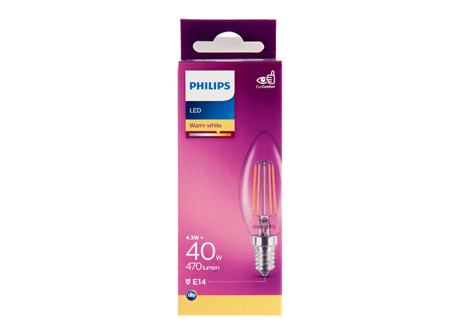 Philips LED filament kaars 40W E14 box  Dutchshopper