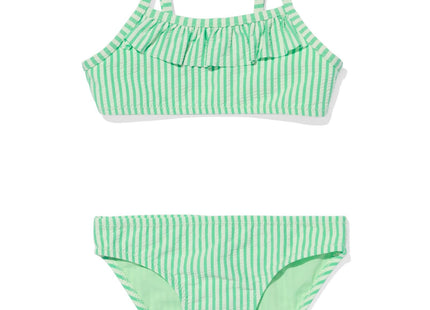 kinder bikini met strepen groen