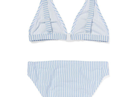 children's bikini with light blue stripes