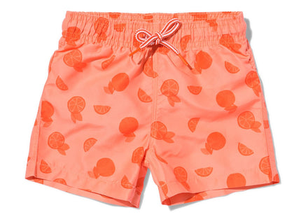 children's swim trunks oranges coral