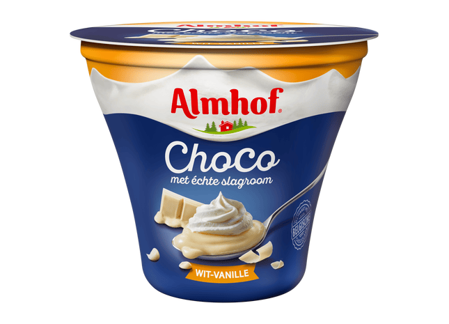 Almhof Choco met slagroom wit-vanille