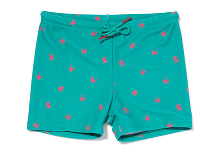 children's swimming trunks crabs green