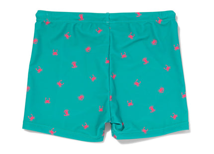 children's swimming trunks crabs green