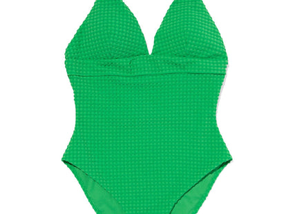 women's swimsuit with back closure green